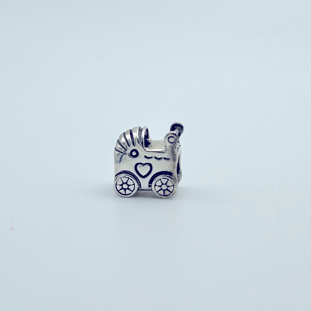 Genuine Retired PANDORA Baby Carriage Charm; 790346; 925 Sterling Silver